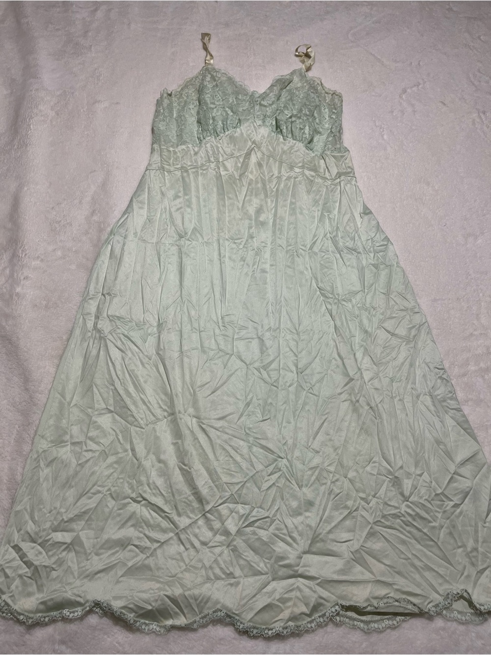 Vintage Vanity Fair mint green slip dress